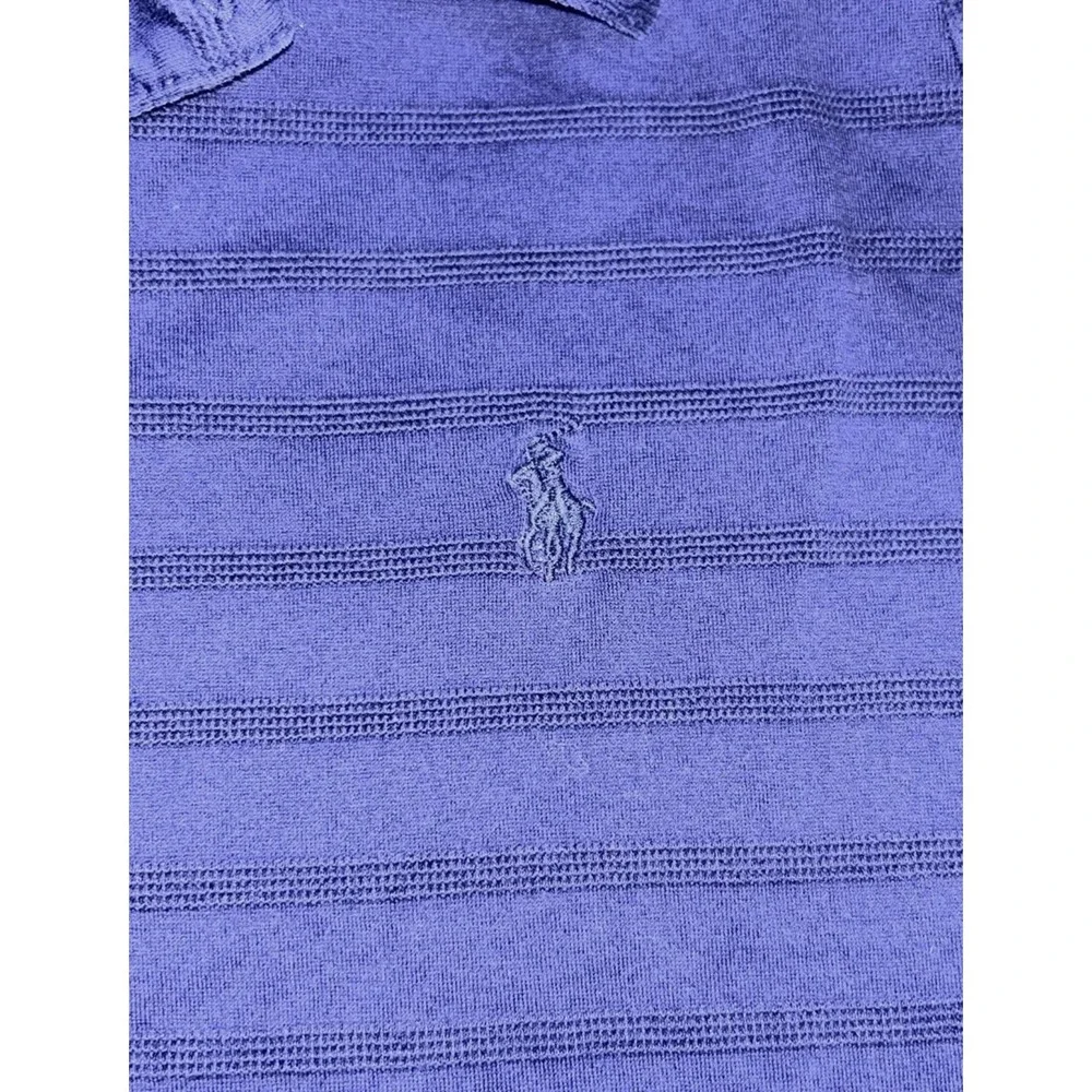 Polo Golf Ralph Lauren Polo Shirt Mens XL Blue Stripe Cotton WeaverRidge Golf